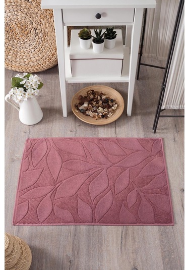 Eumenia Avangarde Desen 50X70 Cm Gül Kurusu Renk Ayak Havlusu Gülkurusu