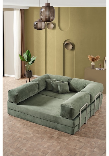 Legom Petek Aktivite Koltuğu Yatak Olabilen Çok Amaçlı Kanepe L Koltuk Yeşil Yeşil