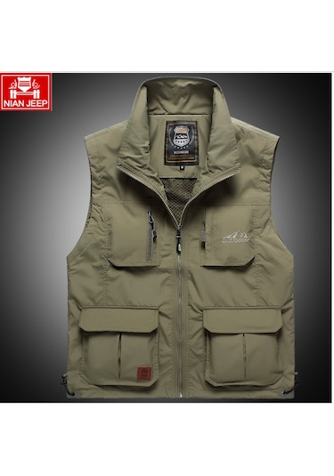 Skycıty Erkek Yelek: Açık Hava, Fotoğrafçılık & Balıkçılık İçin Çok Cepli, Rahat, İnce Ve Çabuk Kuruyan Khaki M Çok Renkli