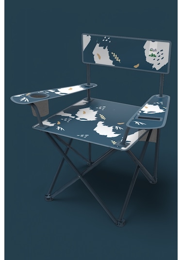 Perilla Qufi Katlanır Kamp Piknik Sandalyesi Rejisör Koltuğu - Mavi Mavi