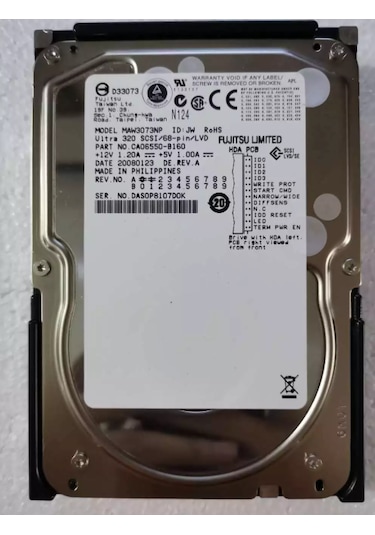 Fujitsu MAW3073NP 3.5" 73 GB 10K RPM 68 PIN U320 SCSI Hard Disk
