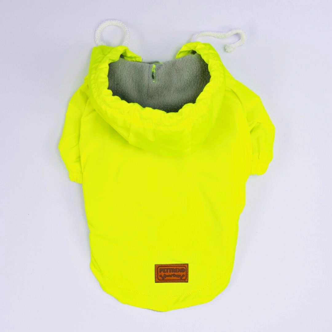 Neon Sarı Mont Köpek Mont Köpek Kıyafeti Köpek Yağmurluğu Küçük Ve Büyük Irklar İçin