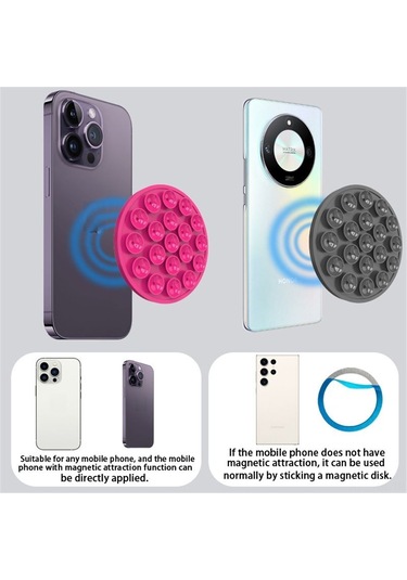 Gajeena Bej Silikon Telefon Tutucu: Süper Tutuculu, Suction Cup & Manyetik, El-işsiz Selfie/video, Banyo Ve Ayna Uyumlu, Temizliği Kolay