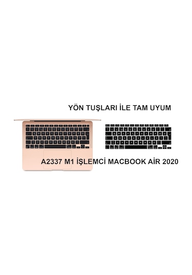 Macbook Air Uyumlu M1 2020 A2337 13" Silikon Klavye Koruyucu