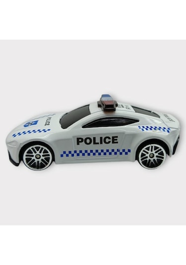 Metal Mini Polis Arabası 8 Cm - Polis - 5