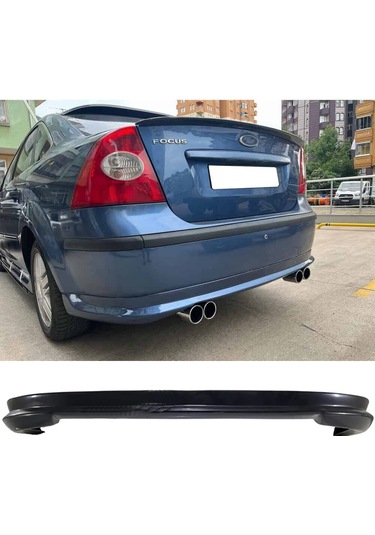 Ford Focus 2 Sedan Arka Ek Difüzör Siyah Plastik 2004 2005 2006 2007 2008 Arka-difizör-bodykit-ek