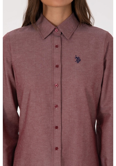 U.s. Polo Assn. Kadın Bordo Gömlek Basic 50316711-vr014 Bordo
