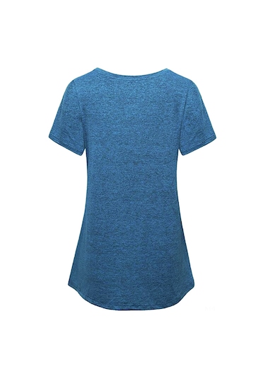 Gajeena Nefes Alabilen Hızlı Kuruyan Yoga Ve Spor Tişörtü - Koyu Mavi Xxl Koyu Mavi