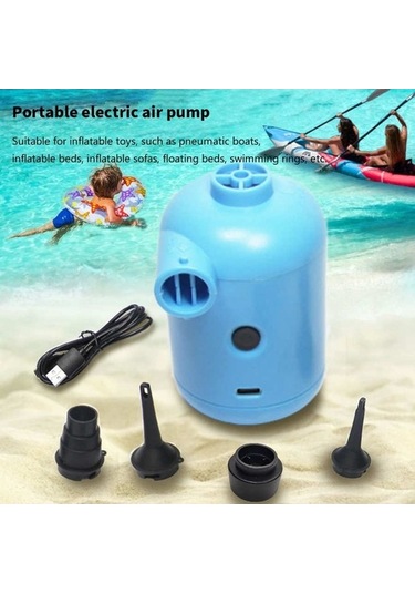 Didadodo Ht-426 Kauçuk Bot Şişme Yatak İçin Usb Hava Pompası, Beyaz