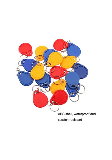 Sones 10 Adet Ic Erişim Kontrol Kartı Giriş Kontrolü M1 Uyumlu Fudan Rfid 13.56mhz Keyfob Sleutelhanger Etiketi Sleutelhanger Sarı