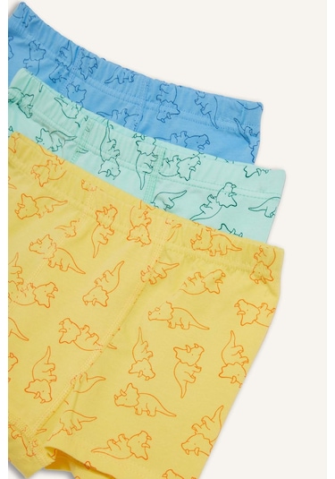 DeFacto Erkek Çocuk Desenli 3'lü Boxer E6877A825SPYL79