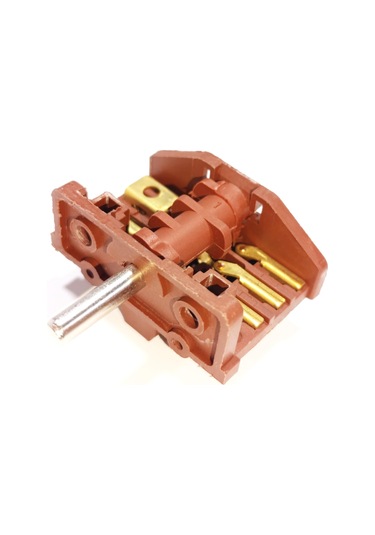 Ankastre Fırın Anahtarı 3-3 Polyemit Çevirmeli Şalter Metal Saplı 1 Adet