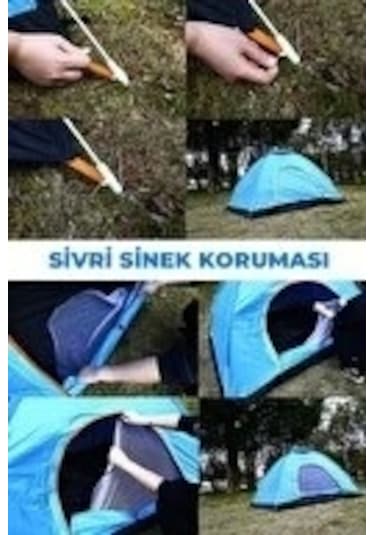 Otomatik Havada Açılan Su Geçirmez Çadır 4 Kişilik Çok Renkli