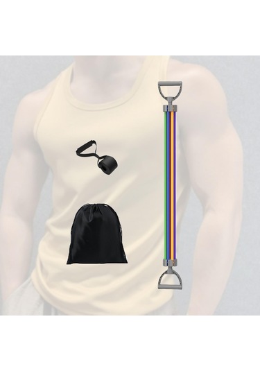 Suntek Göğüs Genişletici Direnç Bantları Egzersizi Gri