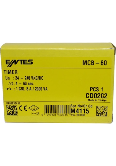 Entes MCB-60 Zaman Rölesi (M4115)