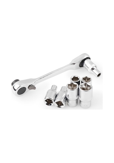 Çift Hızlı Soket Cırcır Anahtarı Rod Tornavida 14 Inch