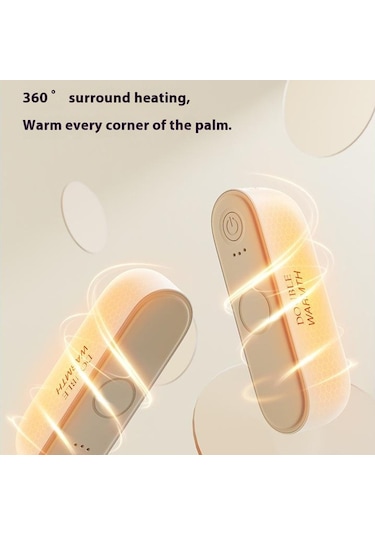 Jf308 2'si 1 Arada Bölünebilir Mini Taşınabilir Kış Elektrikli El Isıtıcı Güç Bankası - Yeşil