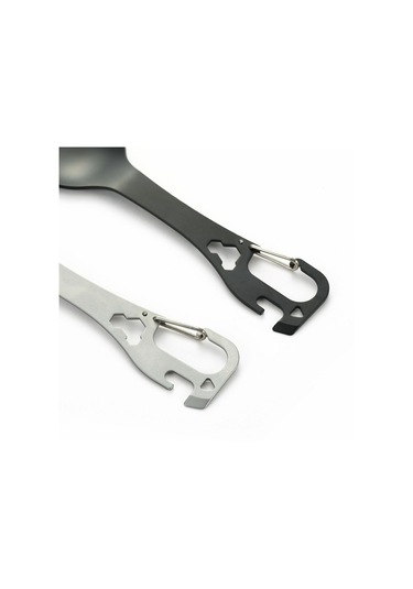 Dıy058 2'si 1 Arada Kaşık Çatal 420 Paslanmaz Çelik Açık Kamp Çatal Bıçak Şişe Açacağı Aracı 001