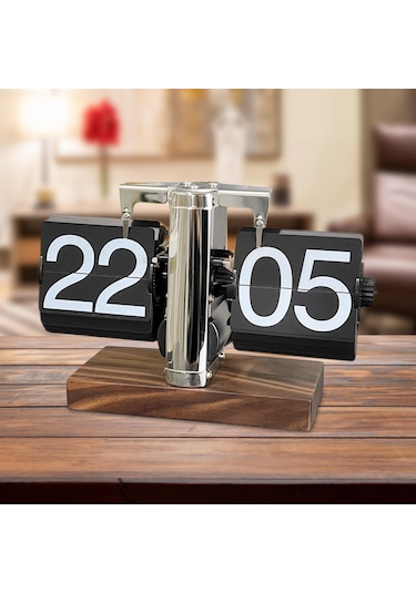 Suntek Flip Masa Saati Dijital Otomatik Paslanmaz-çelik-24-saat