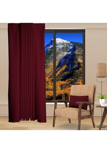 Bordo Blackout Karartma Fon Perde Güneşlik Pilesiz Extraforlu Düz Dikim-bordo Bordo