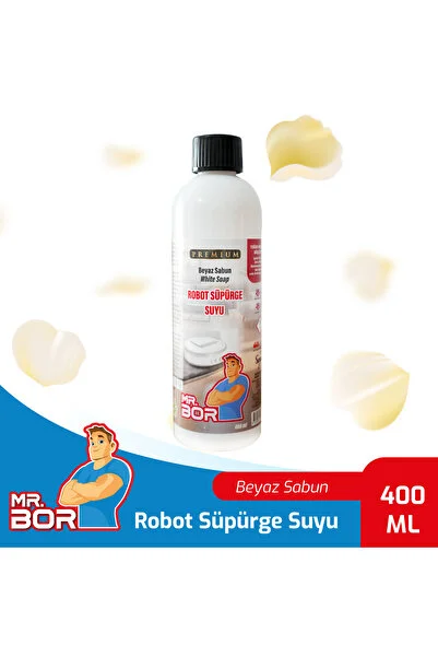 Mr.bor Akıllı Robot Süpürge Suyu 400 Ml.white Soap Beyaz Sabun Tekli
