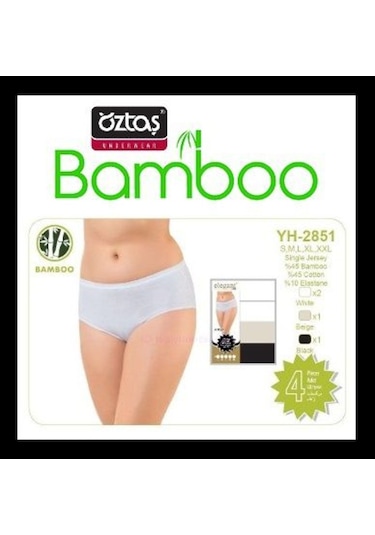 Öztaş Bayan Bambu Bato Külot (4''Lü Eko Paket) Yh2851