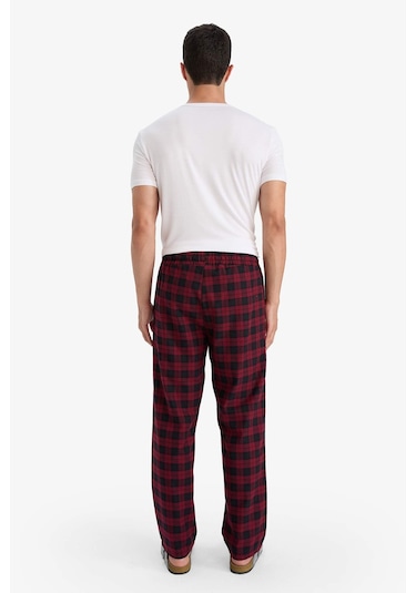 Defacto Regular Fit Cepli Uzun Kareli Pijama Altı F5217ax25wnnv147 Lacivert