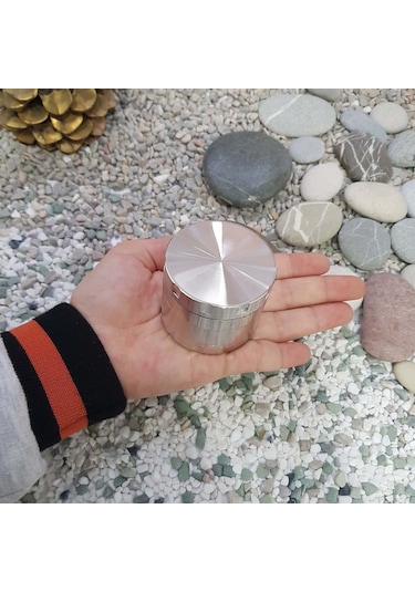Silver 55 MM Grinder Alloy Herbal Öğütücüsü Parçalayıcı  Rb85slv