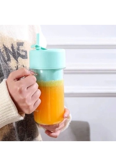 Taşınabilir Pipetli Bardak Blender Renkli