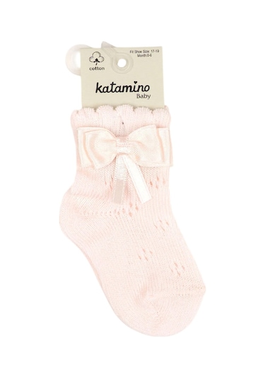 Katamino Pomi Aks Bebek File Çorap 43023 Pembe