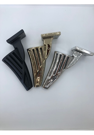 Plastik,16 Cm Gold Kaplama Metal Görünümlü Mobilya Ayağı 4 Adet