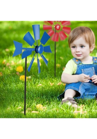 Pazly Zanaat Süs Rustik Peyzaj Kırmızı Fırıldak Ekler Dönen Dekorasyon Bahçe Açık Ow