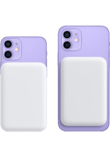 Manyetik Kablosuz 5000 Mah Powerbank Magsafe Uyumlu 5w Wireless Şarj Uçakta Kullanım Sertifikalı BEYAZ