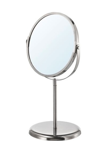 Ayaklı Bir Tarafı Büyüteçli Banyo Tıraş Makyaj Aynası