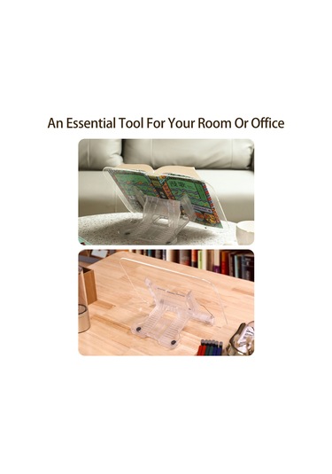 Yaozixa Akrilik Kitap Tutucu: Hafif, Katlanabilir, 13 Ayar Açılı, Yemek Kitabı Ve Dergi İçin Pratik Stand Gümüş