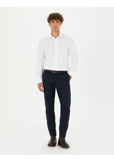 Pierre Cardin Erkek Beyaz Desenli Gömlek 50275511-vr013 Beyaz