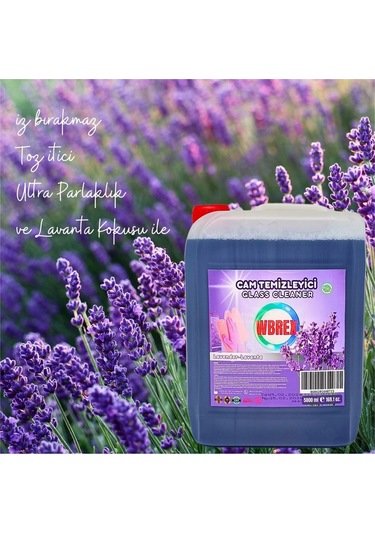 Wbrex Lavanta Kokulu Profesyonel Cam Temizleyici 5 L
