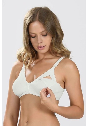 Ekru Dikişsiz Emzirme Sütyeni Ekru