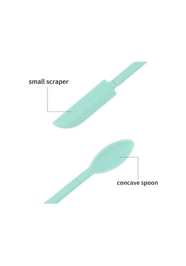 Yeşil 2 Adet/takım Spatula Araç Seti Silikon Mini Spatula Çift Uçlu Kazıyıcı Güzellik Kaşık İle Mutfak Kavanozları İçin