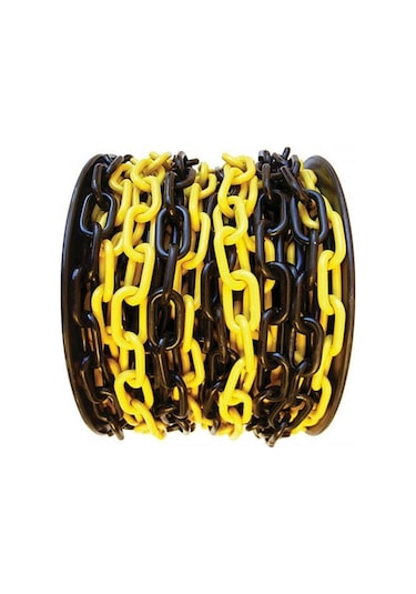 Mfk 8 Mm 1 Metre Sarı Siyah Plastik Tafik/Park Zincir