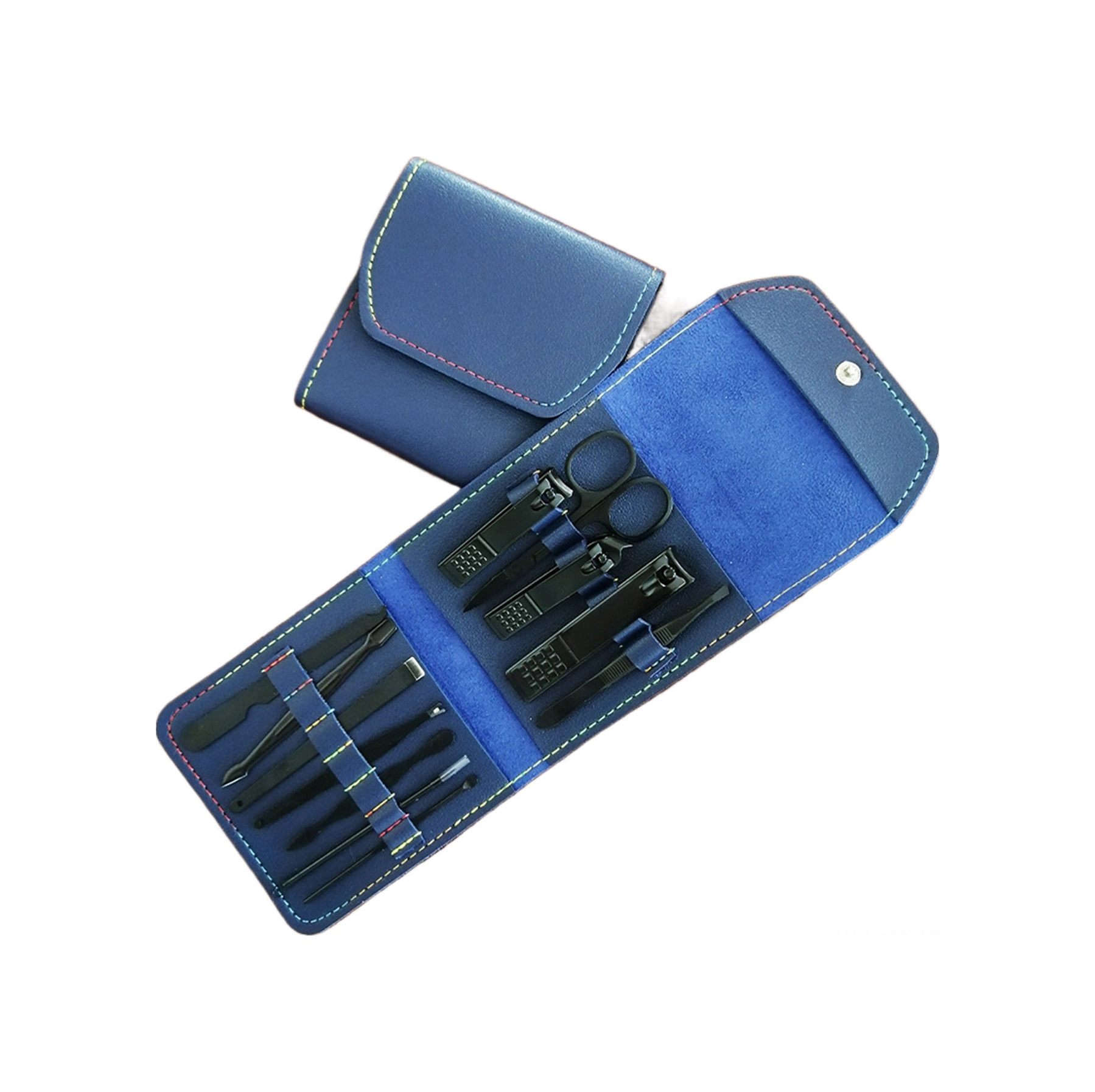 Yaleker Stainless Steel Pedikür Ve Manikür Seti 12 Parça Çelik Kesici Ve Bakım Aletleri Foldable Siyah Seri Diğer