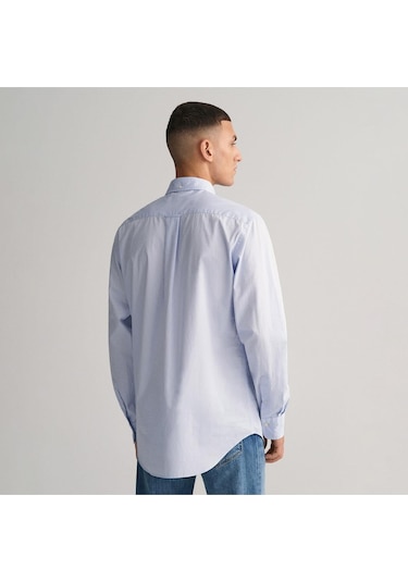 Gant Erkek Mavi Regular Fit Logolu Gömlek-14903 455-mavi