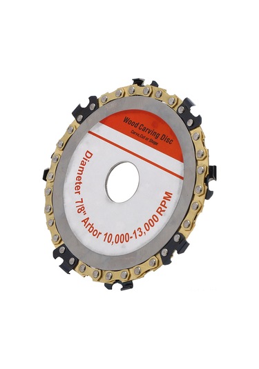 Padalink Karbür 8 Dişli Zincir Testere Diski - 115mm 4.5" Açımlı Zımpara Uyumlu, Ahşap/plastik Kesim, Hızlı Atık Temizliği, Verimlilik Artırıcı