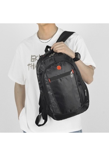 Trendy Yeni Rahat Sırt Çantası Erkek Kişiselleştirilmiş Bilgisayar Çantası Güzel Öğrenci Okul Çantası Büyük Kapasiteli Seyahat Sırt Çantası Qıpvır Siyah - Sarı