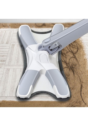 Konesam Gri Mikrofiber Süper Emici Süpürge - 360 Döner, El Yıkamadan, Islak/kuru Kullanım, Zayıf Bölgeleri Kolay Temizler