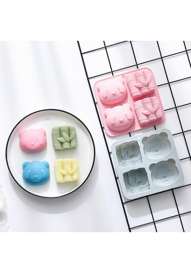 Fondan Çikolata Kalıbı Panda Bambu Şekilli Silikon Kalıp Diğer