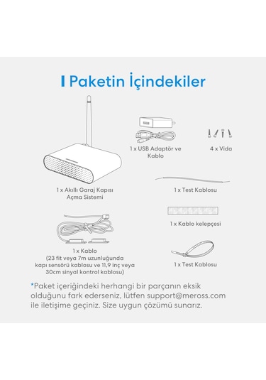 Meross Wi-Fi Uzaktan Kontrollü Akıllı 3 Garaj Kapısı Kontrollü Anahtar