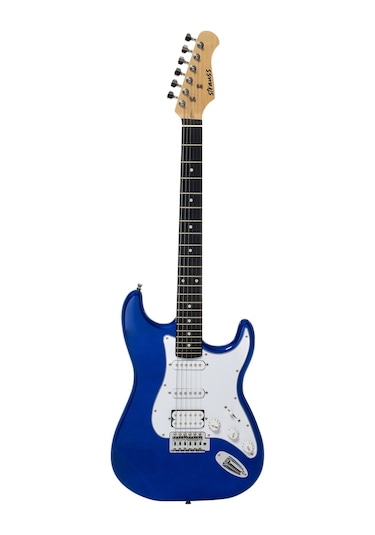 Strauss St-20hhssb-bl Elektro Gitar-metalik Mavi Set Anfi-softcase-askı-tel-kablo-pena