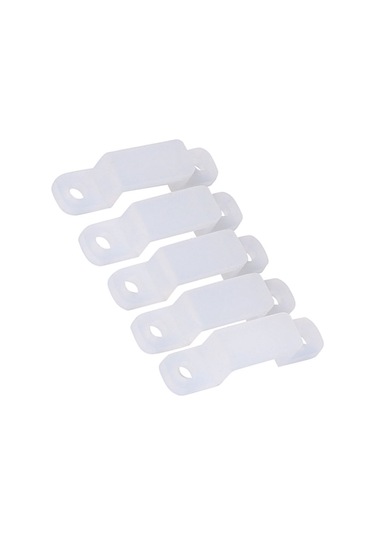 Konesam 12mm Led Işık Şeridi İçin Silikon Kelepçe - 100 Adet Paket, Su Geçirmez Kasa Sabitleyici, Pratik Kurulum