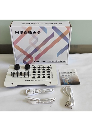 Profesyonel O Mikser Telefon Ses Kartı O Mikrofon Harici Ses Kartı Bluetooth Şarj Edilebilir